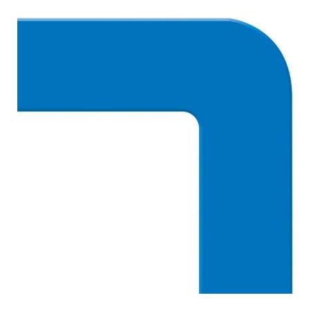 Accuform Accuform Tough-Mark Floor Marking Shape, 6inx6in Rounded Corner, Blue PTP206BU